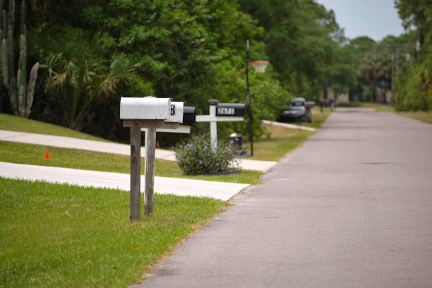 istock Typical american outdoors mail box on suburban street side 1773850668