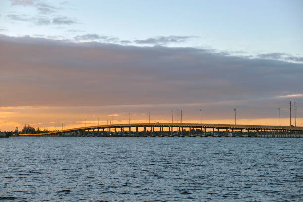 istock Barron Collier Bridge and Gilchrist Bridge in Florida with moving traffic. Transportation infrastructure in Charlotte County connecting Punta Gorda and Port Charlotte over Peace River 1773850681