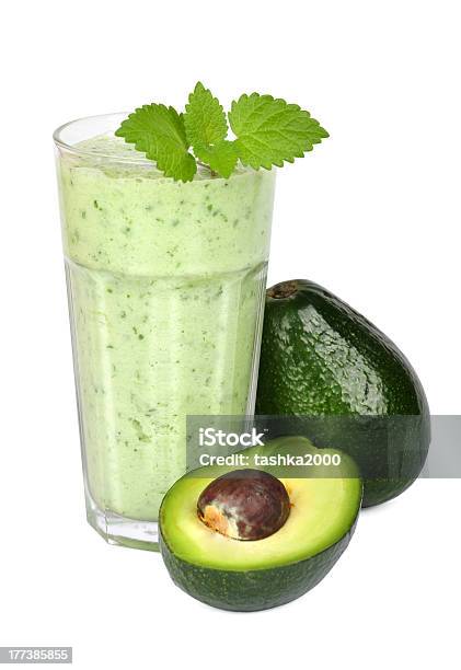 Avocado Smoothie Stock Photo - Download Image Now - Avocado, Cream - Dairy Product, Cut Out