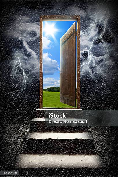 Contrasts Concept Beautiful Day And Dramatic Night Stock Photo - Download Image Now