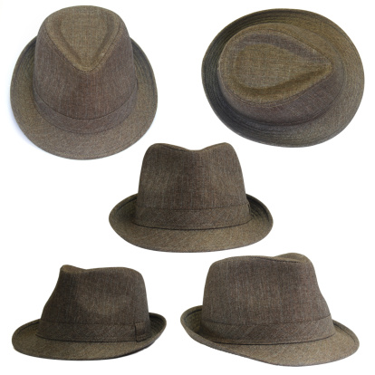 Set of brown hats