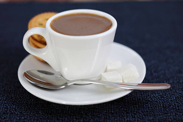 istock Cup of coffee with cookies and a spoon 177387056