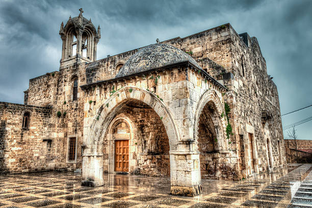 Ancient Church Byblos Lebanon stock photo