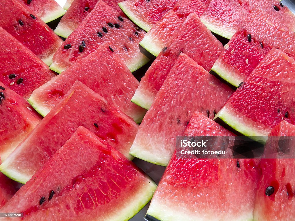 Watermelon Watermelon cut into pieces to be served in a dining room Dessert - Sweet Food Stock Photo