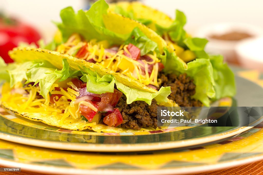 Tacos de carne bovina - Foto de stock de Salada Taco royalty-free