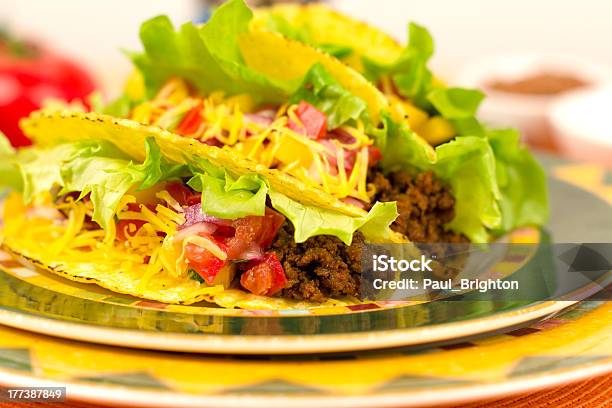 Tacos De Carne - Fotografias de stock e mais imagens de Salada Taco - Salada Taco, Abacate, Alface