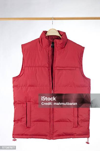 Hanging Red Vest Stock Photo - Download Image Now - Clothing, Cut Out, Fluffy