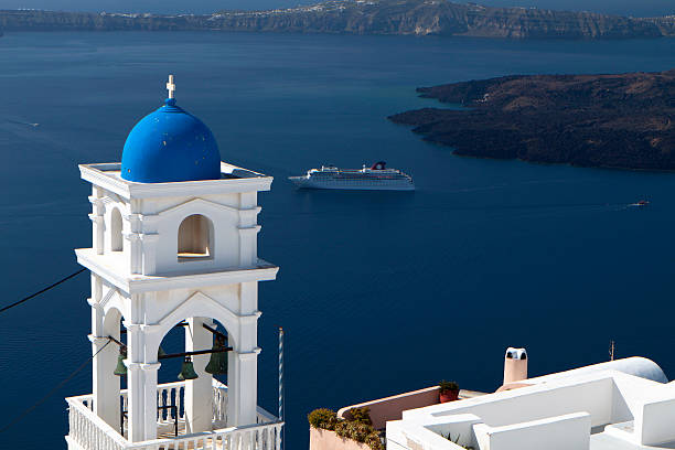 istock Traditional steeple at Santorini in Greece 177387957