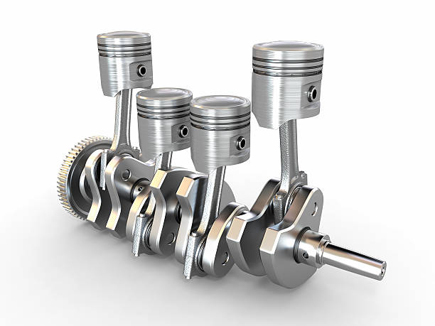 istock Pistons and crankshaft. four cylinder engine. 177387975