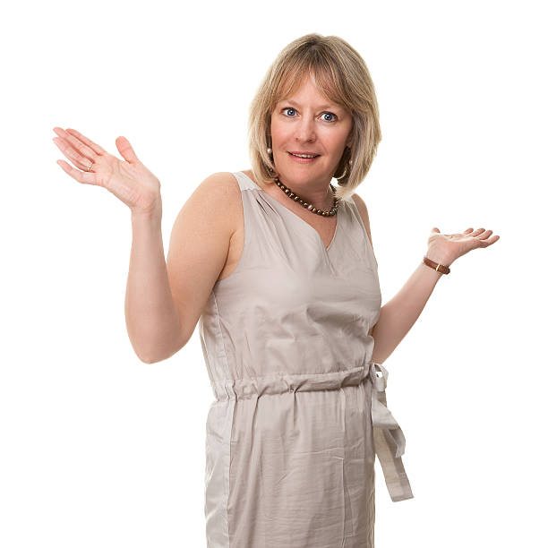 istock Attractive Smiling Woman Holding Hands Up in Surprise 177388372