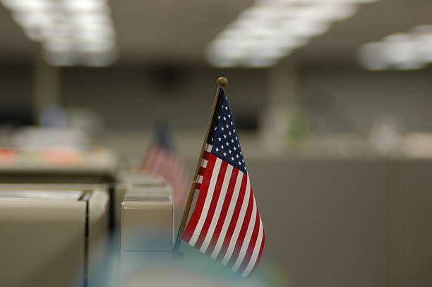 istock American Flag in the office 177388402