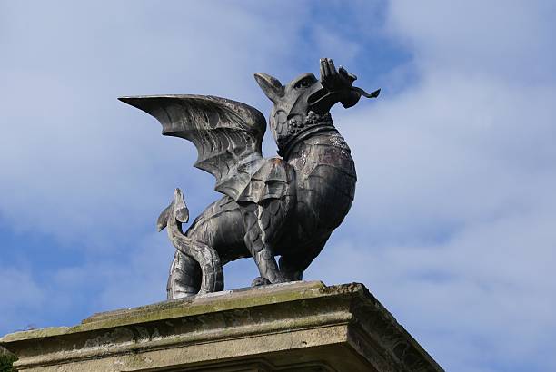 istock statue of Welsh dragon 177389858
