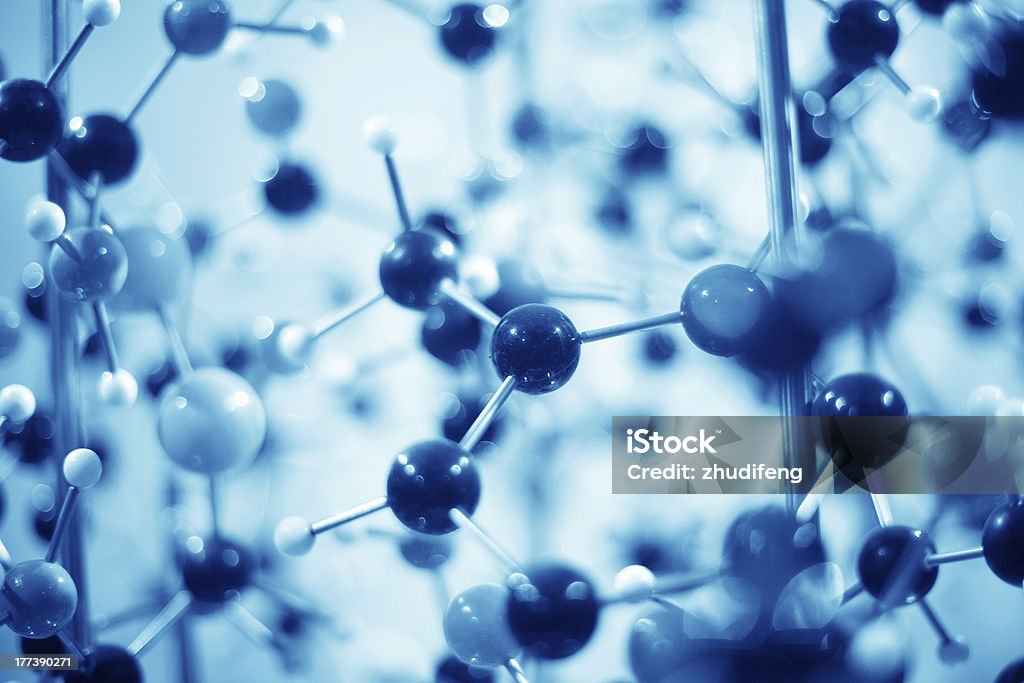 Primer plano de modelo de estructura Molecular - Foto de stock de ADN libre de derechos