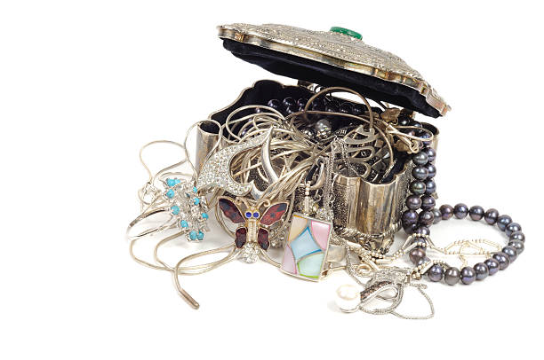 istock Treasure chests  with jewelry 177390452