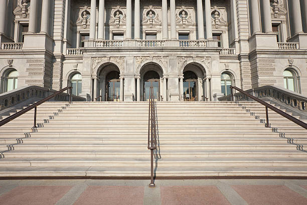 Entrance to Library of Congress in Washington DC Front steps and doors of the Library of Congress in Washington DCCLICK BELOW  FOR MORE IMAGES OF WASHINGTON DC: library of congress stock pictures, royalty-free photos & images