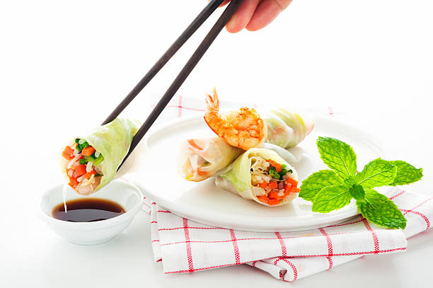 Spring roll stock photo