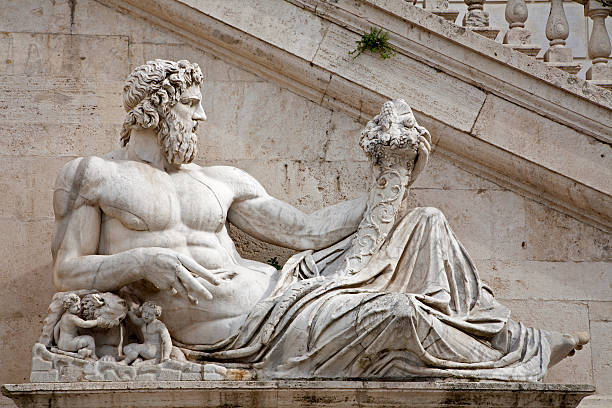 istock Rome - statue of Tiber for Palazzo Senatorio 177391317