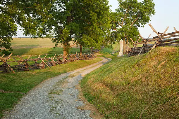 "Bloody Lane, also known as the Sunken Road, at Antietam Battlefield near Sharpsburg, Maryland. In the south, the battle is known as the battle of Sharpsburg. The sunken road was a route worn down by cattle and wagons and served as a natural defensive position for the Confederate Army during the battle. Others from Antietam:"