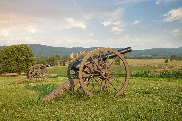 "Cannon at Antietam (Sharpsburg) Battlefield in Maryland with the fence of Bloody Lane, also known as the Sunken Road in the middleground on the right.Others from Antietam:"