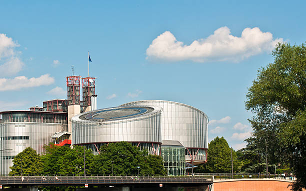 European Court of Human Rights "The Building of the European Court of Human Rights in Strasbourg, Alsace, FranceMore of this theme at:" european court of human rights stock pictures, royalty-free photos & images