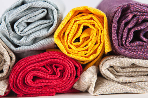 istock Colourful rolled cotton towels 177392628