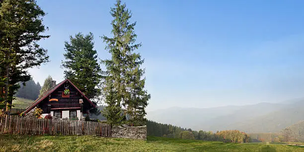 secluded cottage in the black forest with a panoramic view