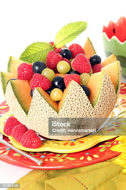 Fruit Salad Stock Photo - Download Image Now - Bowl, Cantaloupe, Cut Out