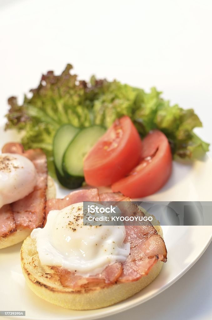 Poached egg: Eggs Benedict "This is the picture of Eggs Benedict. The cooking is eaten in the UK, France and America." Egg - Food Stock Photo