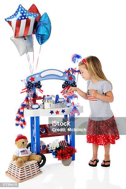 Checking The Stand Stock Photo - Download Image Now - 2-3 Years, American Culture, American Flag