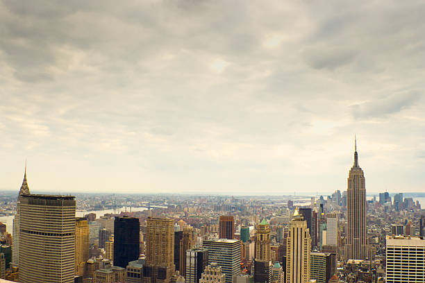 istock Dark clouds over Manhattan east side, NY 177395763