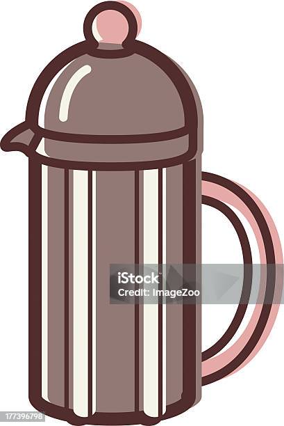 Vetores de Cafeteira De Pressão Francesa e mais imagens de Cilindro - Cilindro, Clip Art, Computação Gráfica