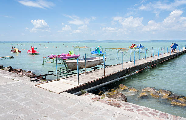 A photo of a beach at Balaton lake in Hungary