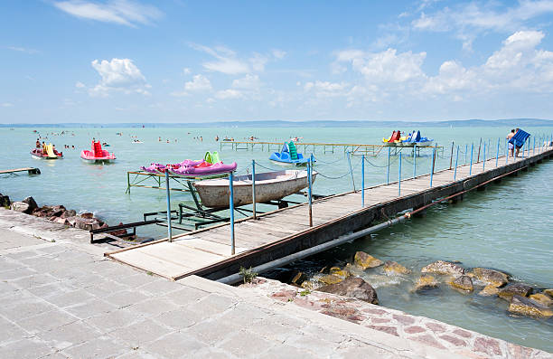 Lake Balaton in Hungary stock photo