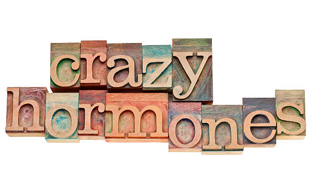 istock crazy hormones text  in wood type 177400291