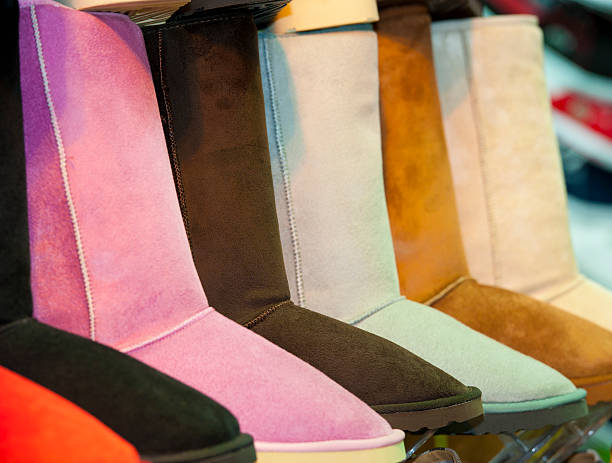 istock Selection of boots at a shoe stall 177401074