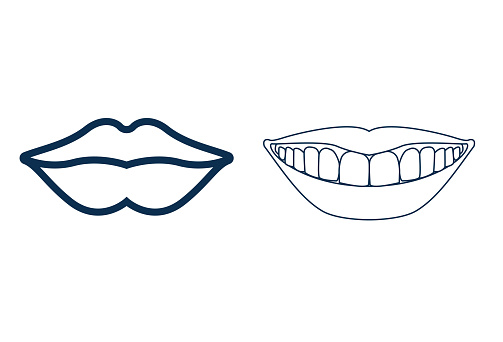 Mouth and teeth icon.