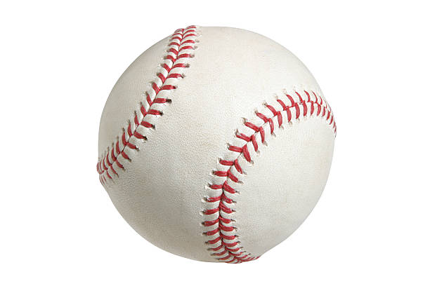 baseball with clipping path - honkbal stockfoto's en -beelden