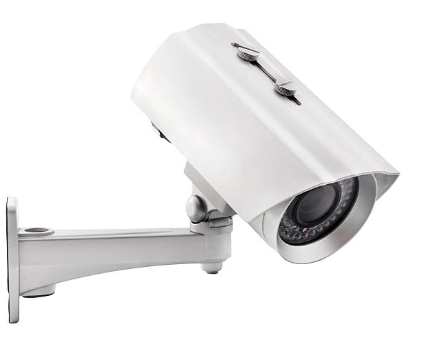 Surveillance camera "Day & Night Color wireless surveillance camera isolated on white background, with clipping paths" big brother orwellian concept photos stock pictures, royalty-free photos & images