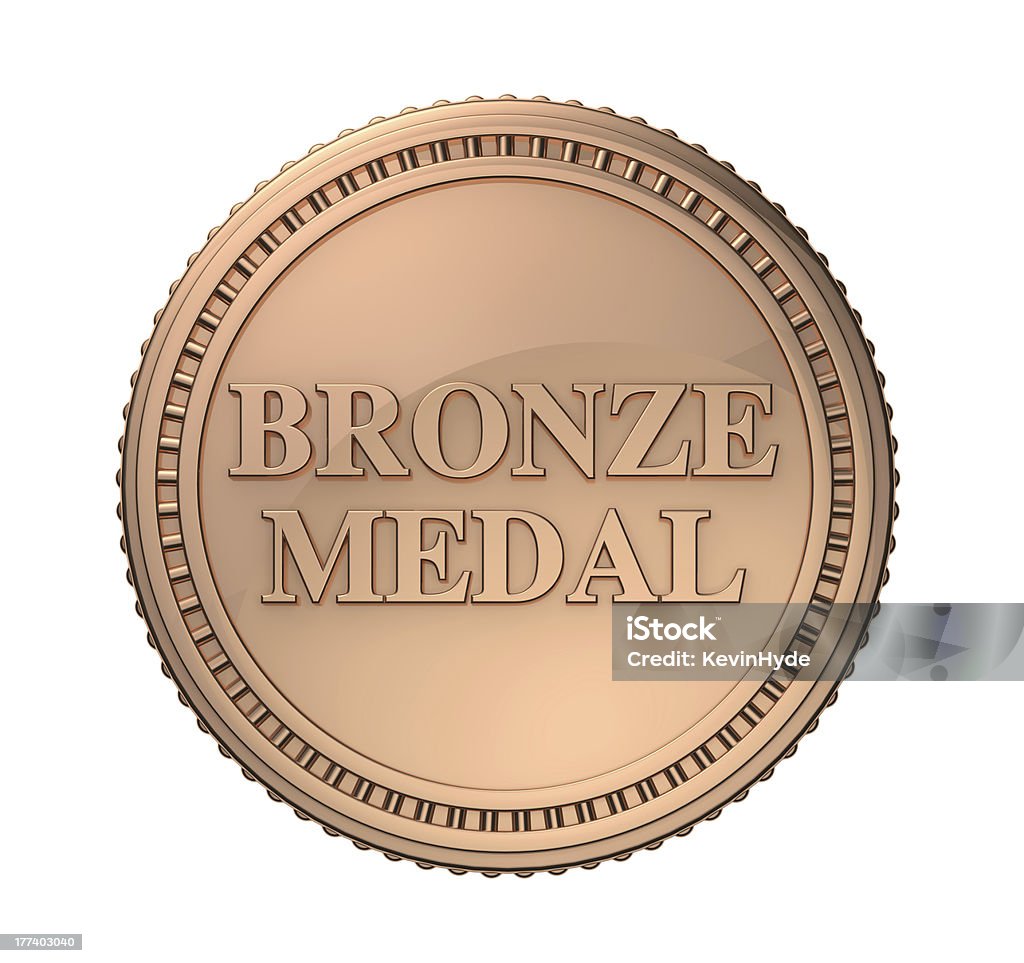 Medalha de Bronze - Foto de stock de Branco royalty-free