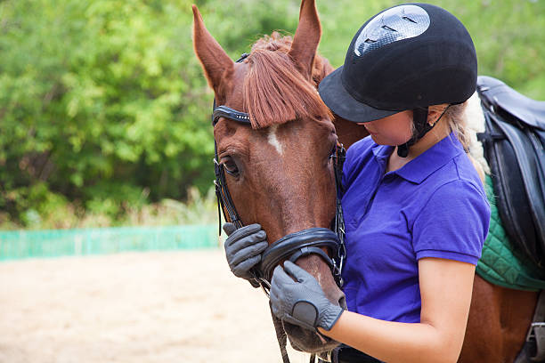 istock Girl with horse 177403044