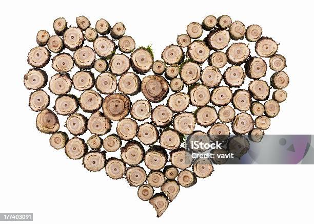 Wooden Heart Concept Isolated Stock Photo - Download Image Now - Abstract, Brown, Concepts