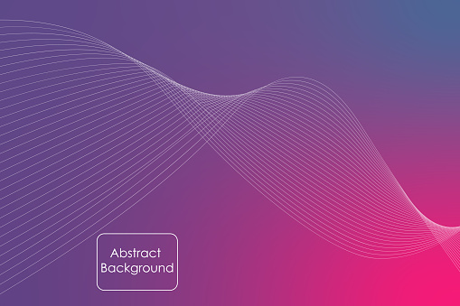 Abstract background with wavy lines. Vector illustration for your design. Elegant background for business tech presentations.