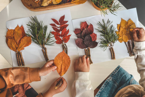 istock Children's creative activities, autumn idea 1774035066