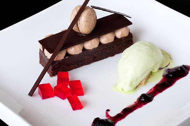 istock Chocolate dessert and vanilla ice cream 177404009