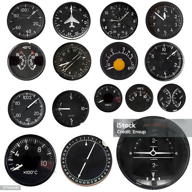 Aircraft Instruments Stock Photo - Download Image Now - Cut Out, Flight Instruments, Air Vehicle