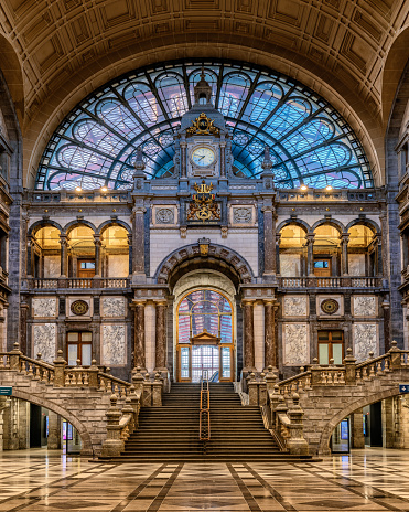 Amazing interior architecture building, one of the most beautiful train stations in the world