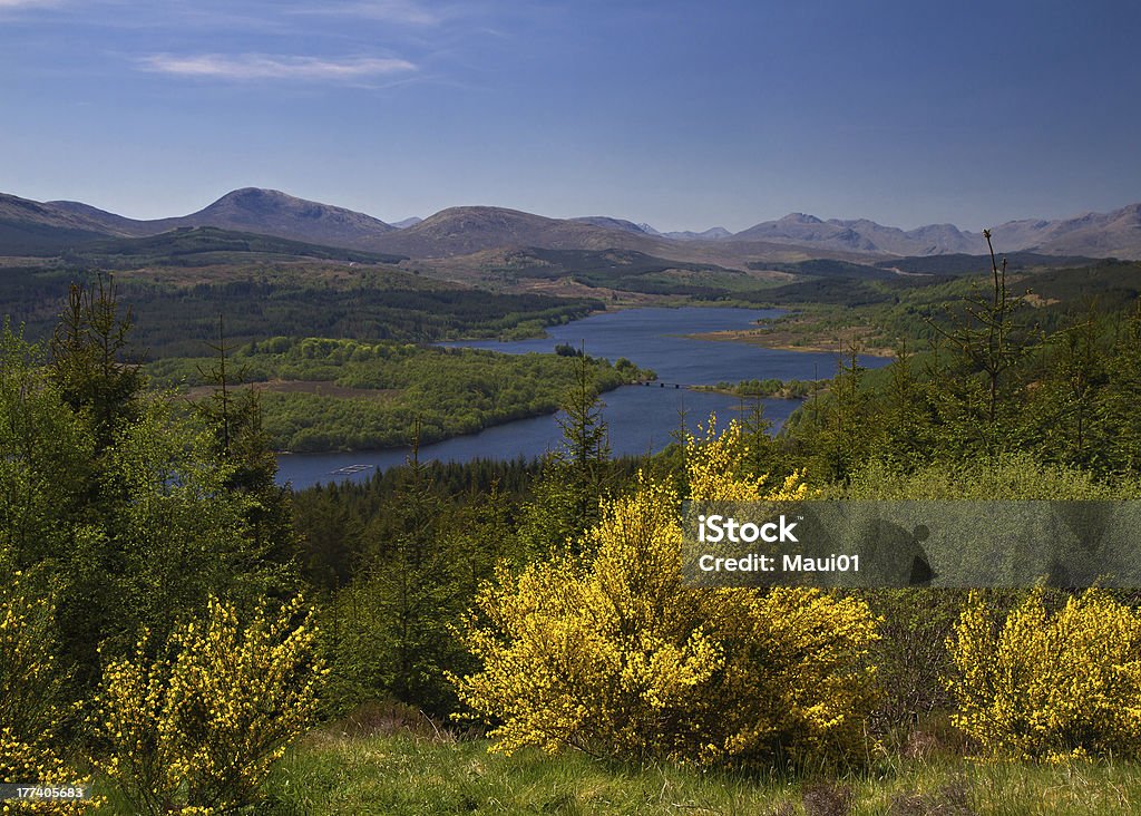 Lookout at Loch Garry "Lookout at Loch Garry, Scotland, United Kingdom" Central Scotland Stock Photo