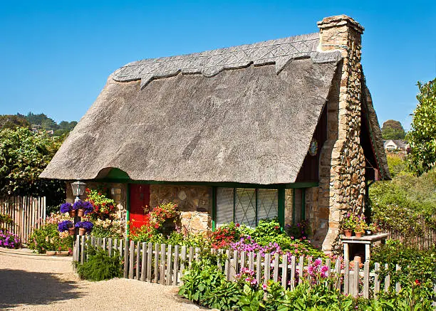 "A thatched-roof cottage in Carmel, California.Other Carmel houses:"