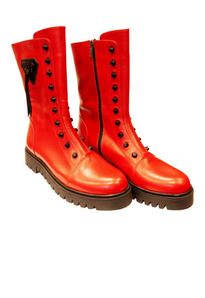 istock Tall red women boots isolated with text space 1774062155