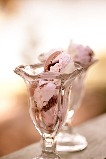 balls of delightful  ice-cream in glassware